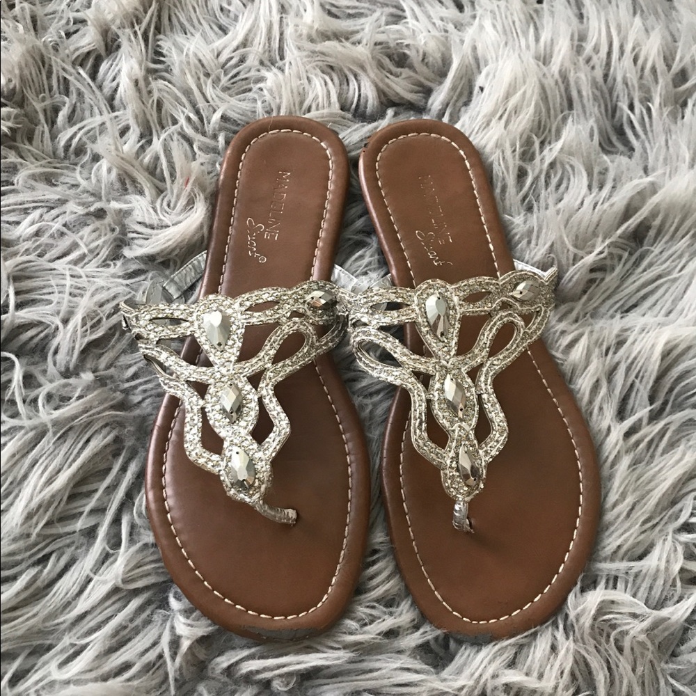Cute platinum sandals
